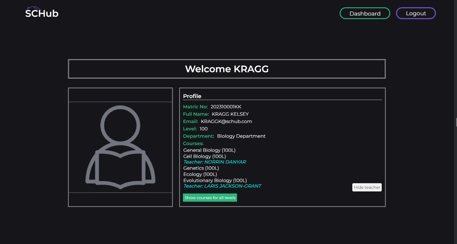 Accessible relevant data for students and teachers